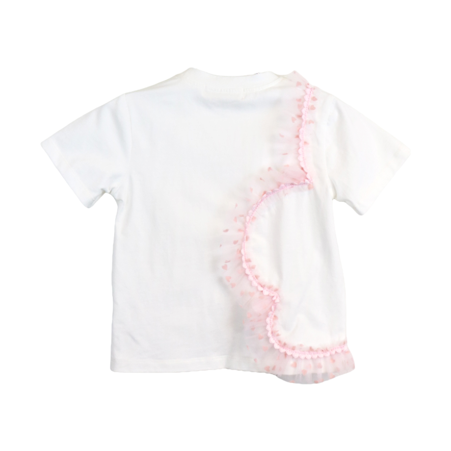 Doe A Dear Velvet Heart Mesh Tee S1515109-T - SoSo Dressed