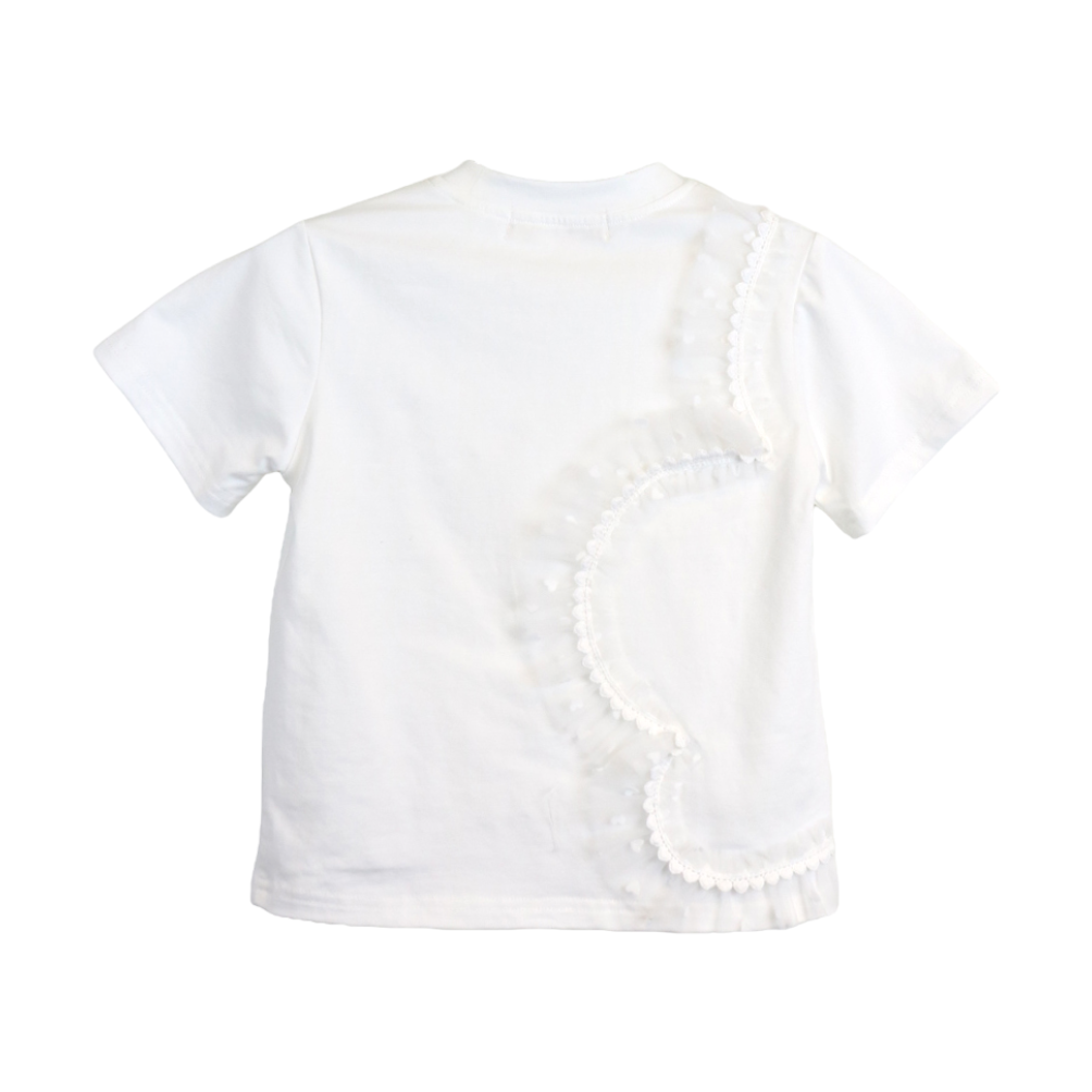 Doe A Dear Velvet Heart Mesh Tee S1515109-T - SoSo Dressed