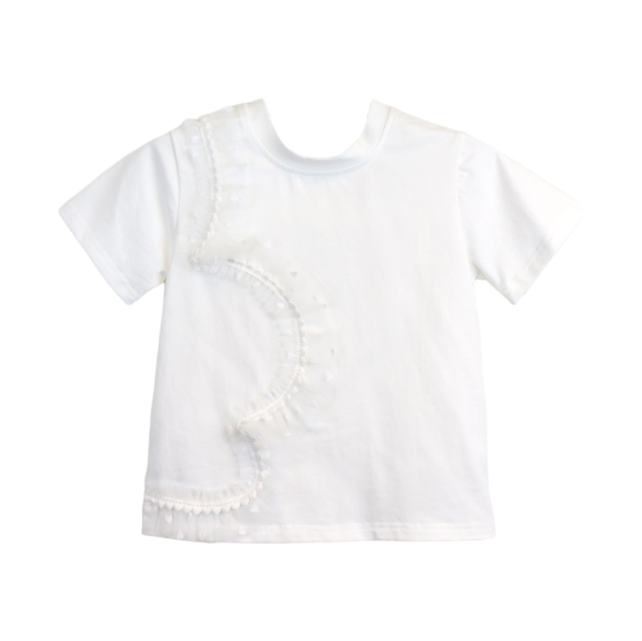 Doe A Dear Velvet Heart Mesh Tee S1515109-T - SoSo Dressed