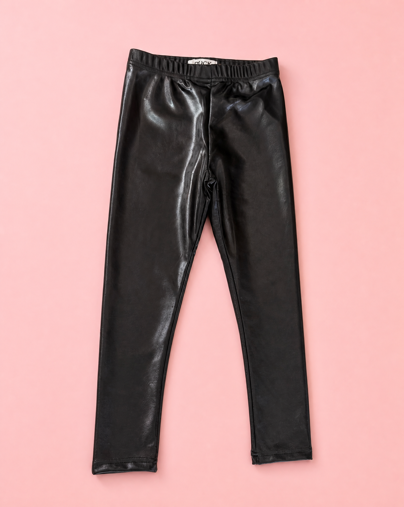 Girls Black Liquid Leggings