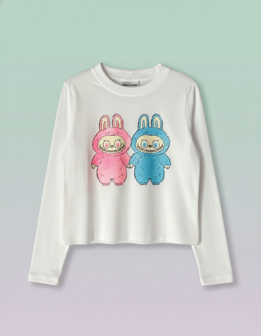 Firehouse Labubu Pink + Blue Tee - SoSo Dressed