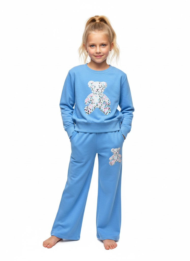 Firehouse Disco Bear Ice Blue Sweatshirt