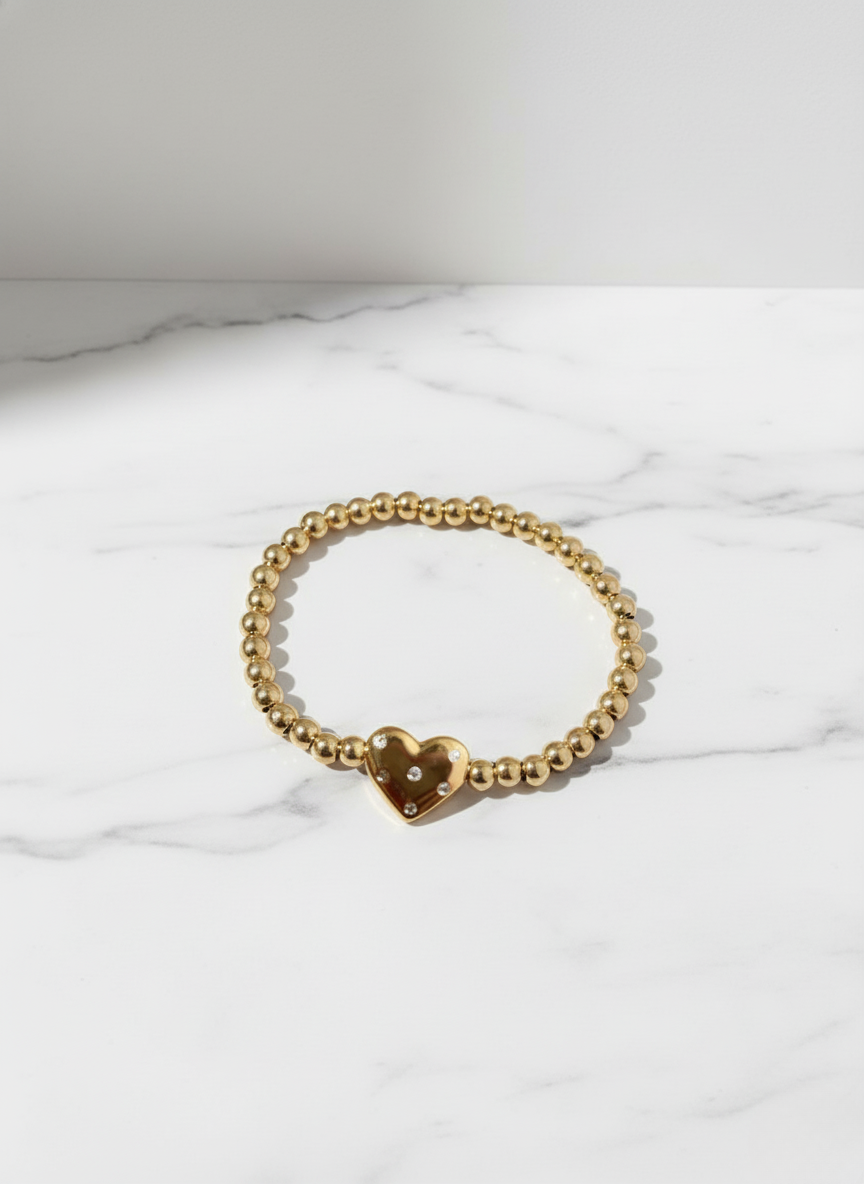 Pearl and Palm Serafina Bracelet Gold