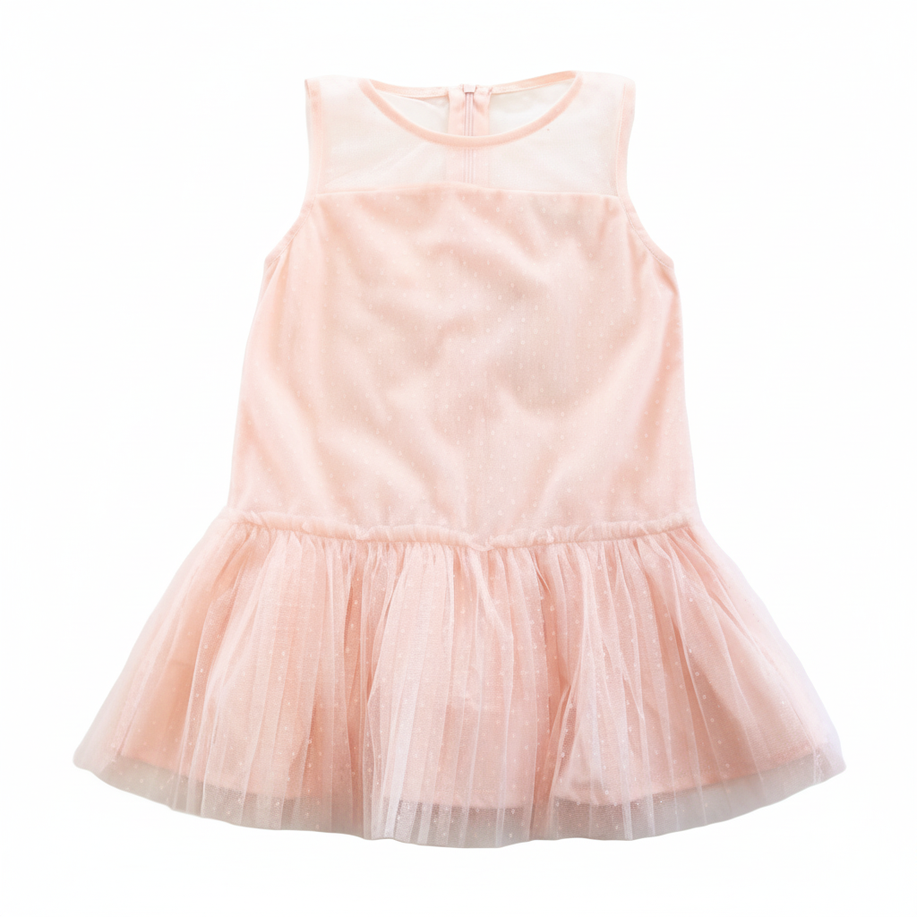 Doe A Dear Dot Mesh Dress Pink - SoSo Dressed