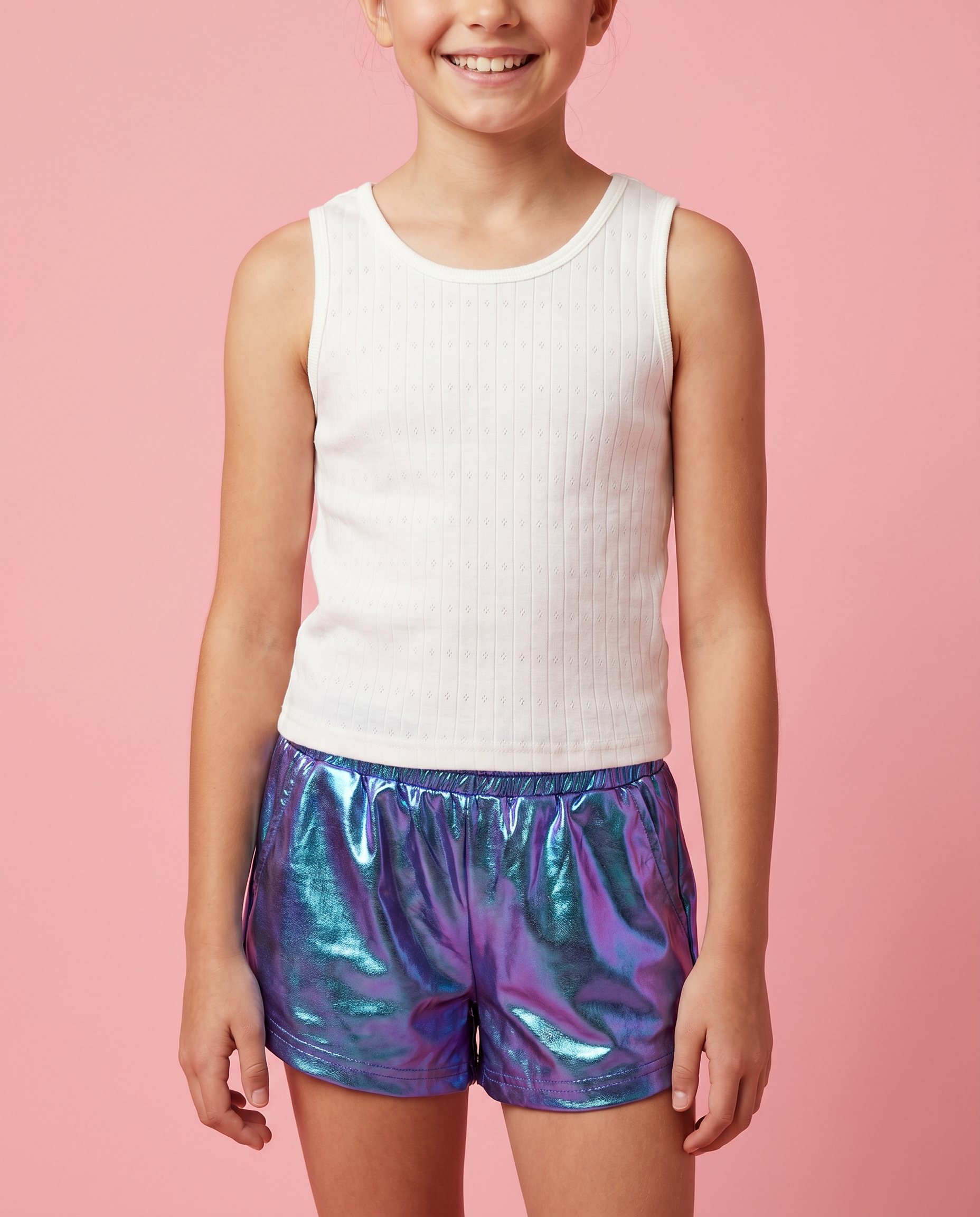 Pointelle Tank Top White