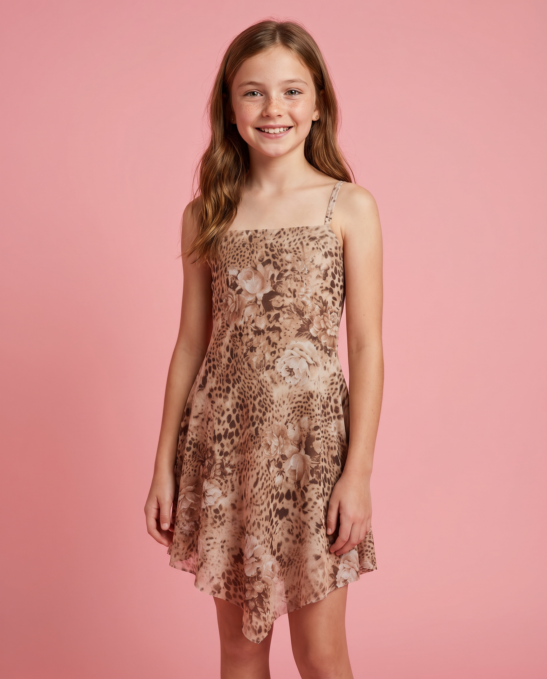 Leopard and Roses Tank Dress