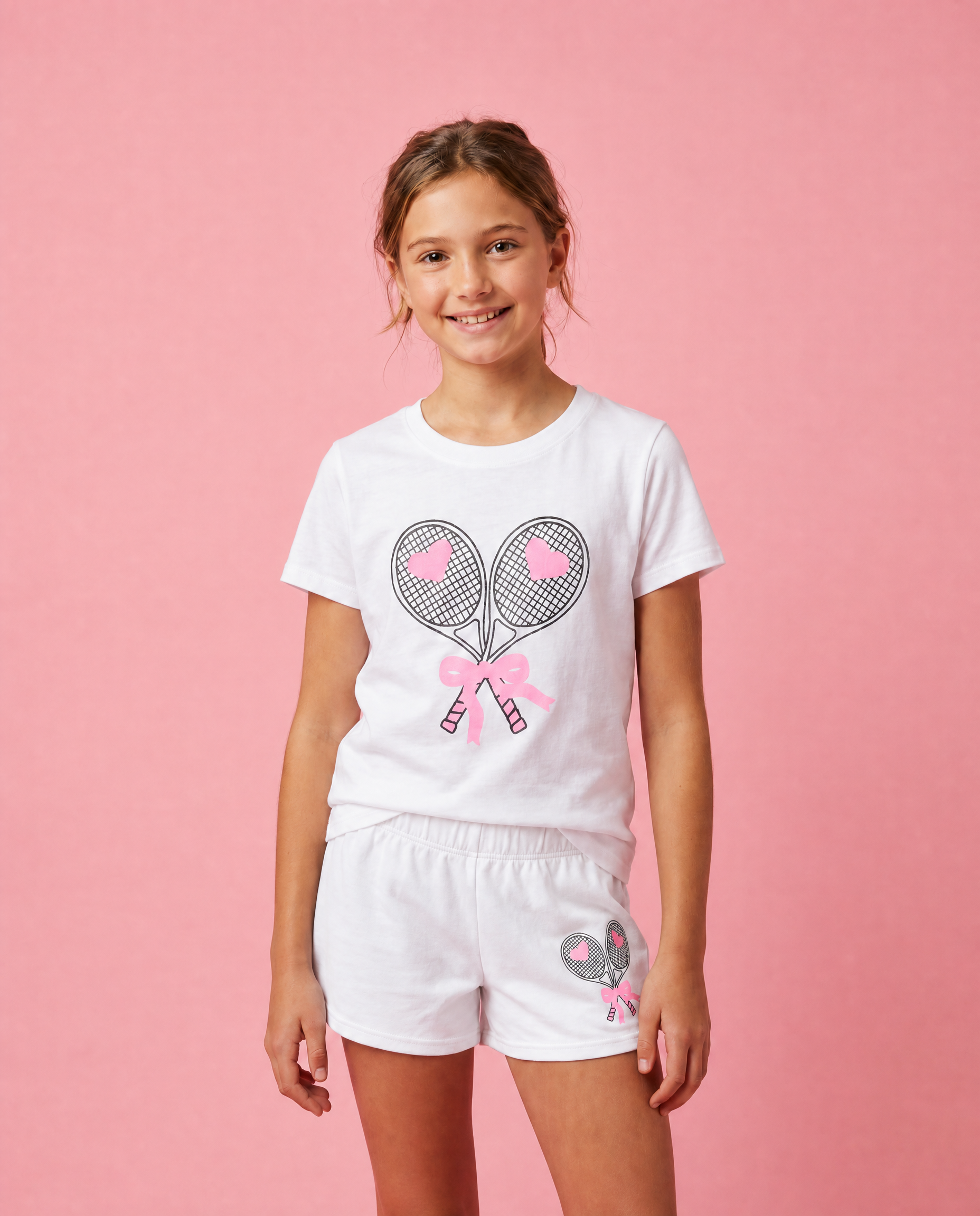 Tennis Bow Tee Clay