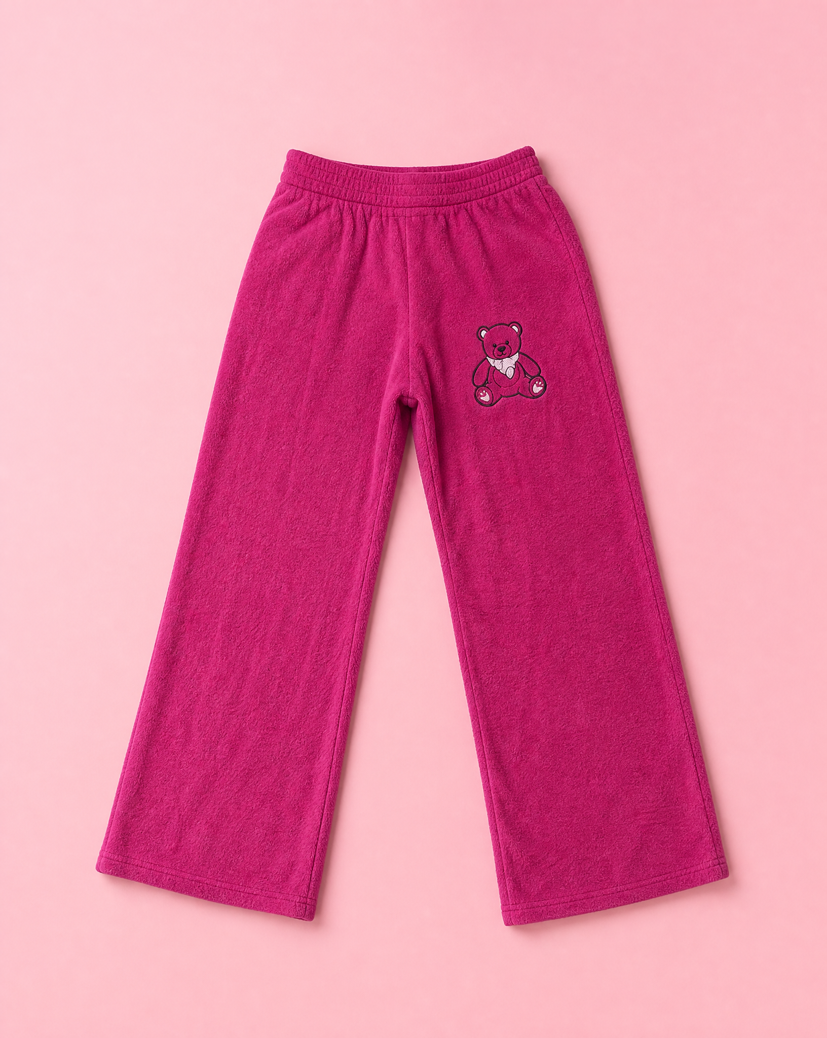 Girls Berry Teddy Bear Fleece Set