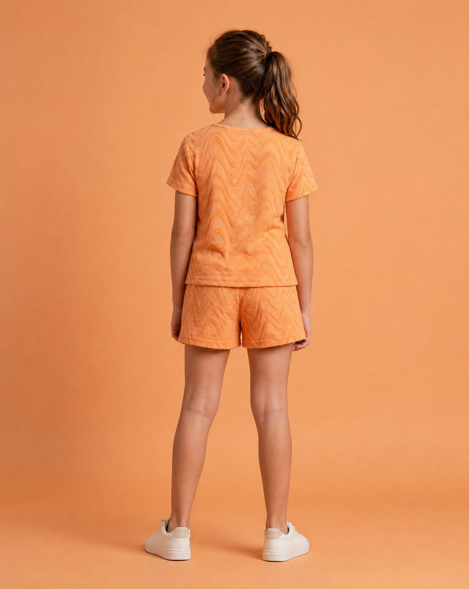 Orange Terry Shorts