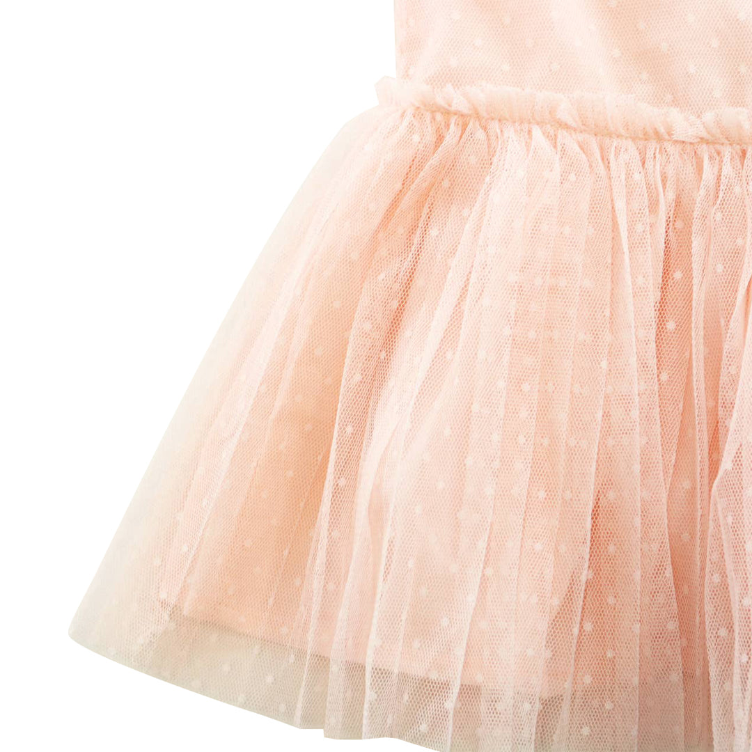 Doe A Dear Dot Mesh Dress Pink - SoSo Dressed