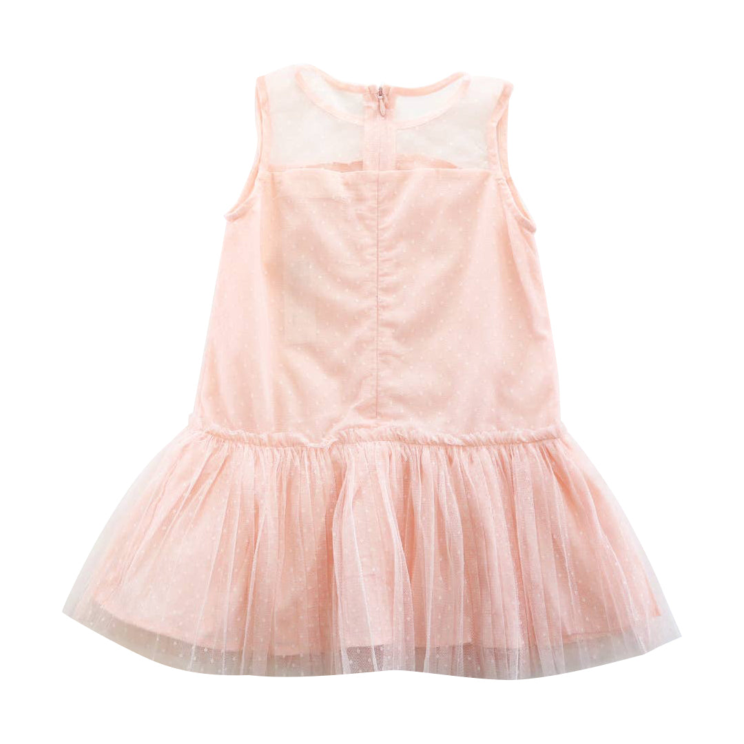 Doe A Dear Dot Mesh Dress Pink - SoSo Dressed