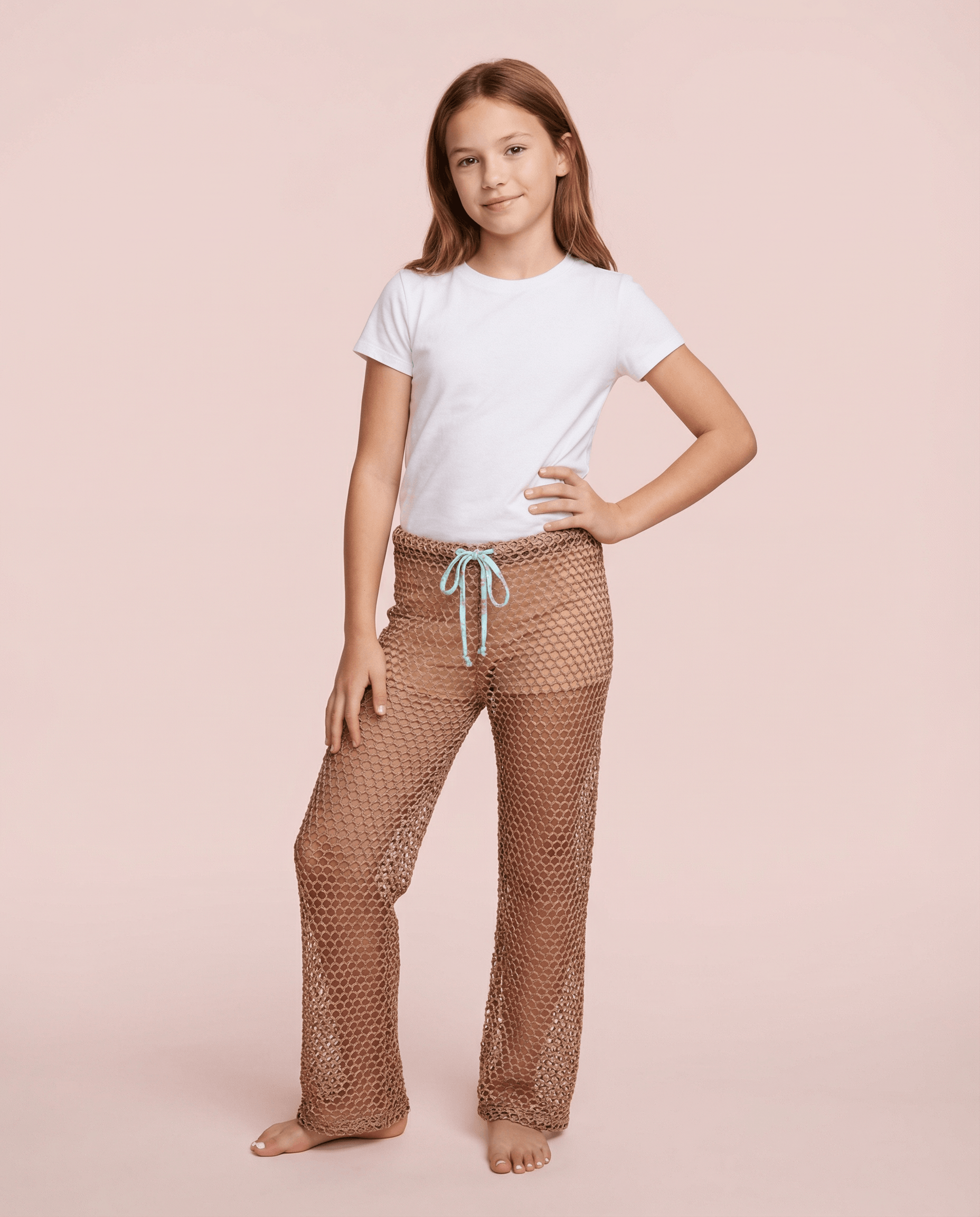 Sand Sparkle Mint Crochet Pants - SoSo Dressed