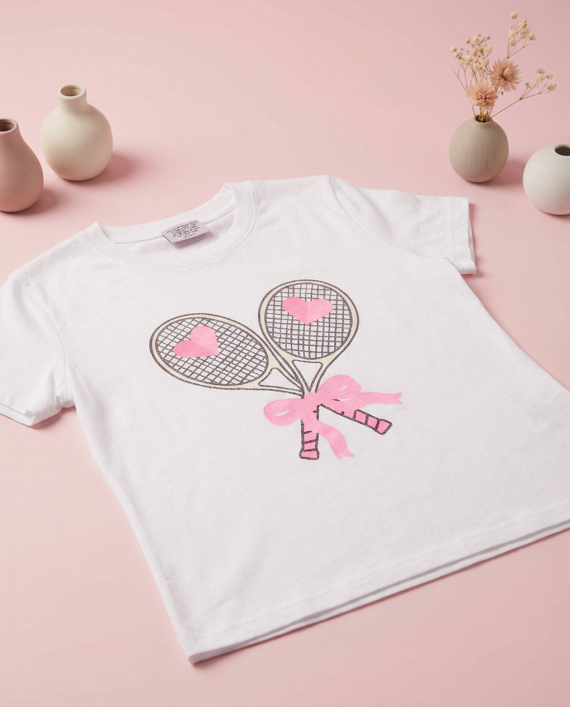 Tennis Bow Tee Clay