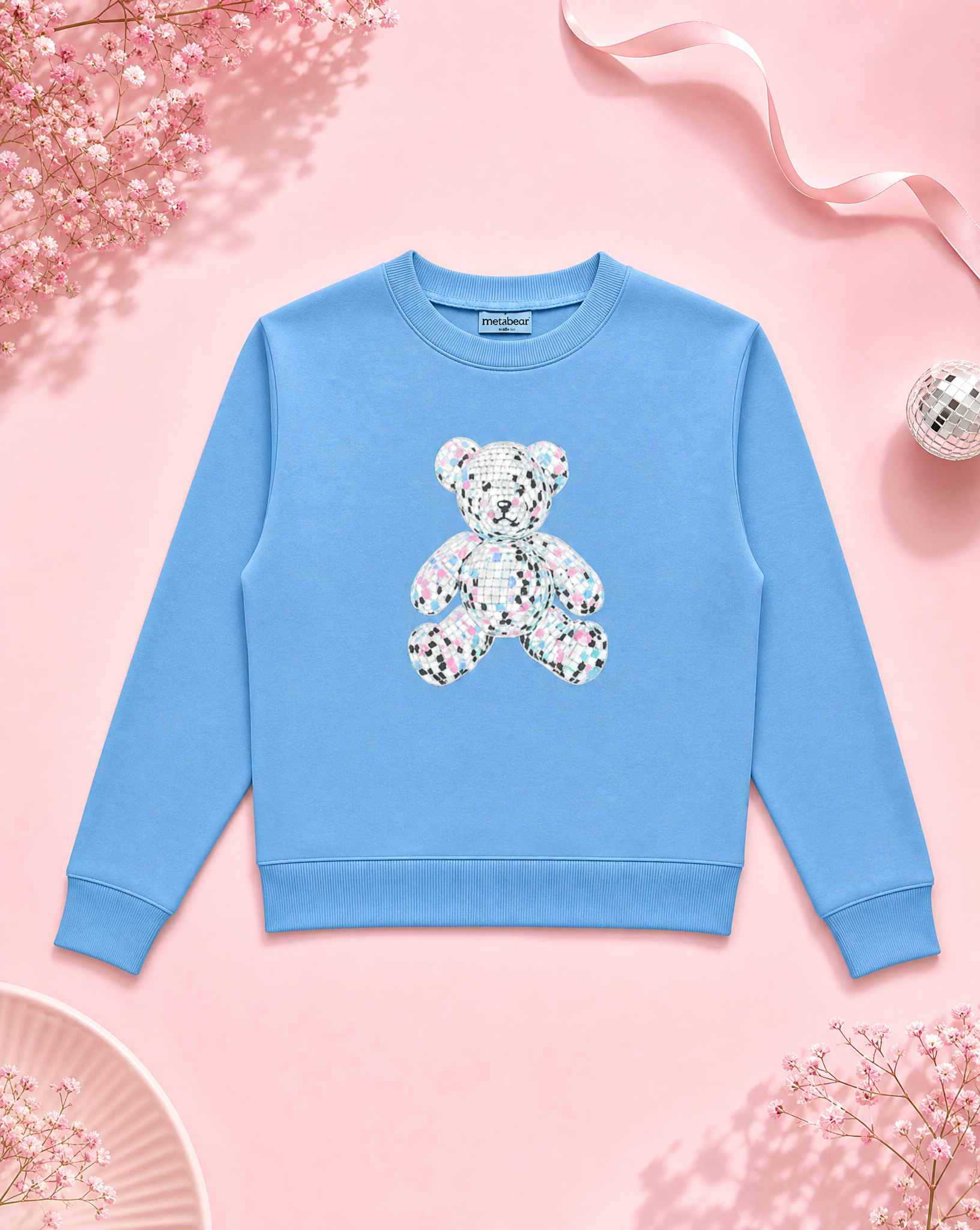 Firehouse Disco Bear Ice Blue Sweatshirt