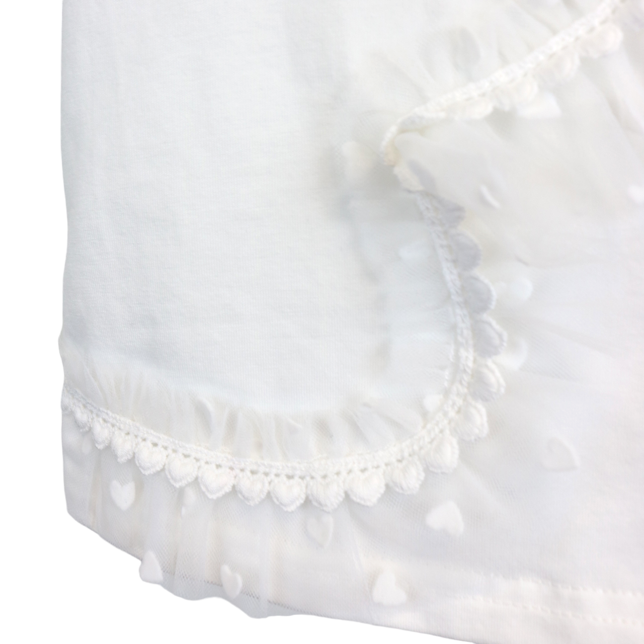 Doe A Dear Velvet Heart Mesh Tee S1515109-T - SoSo Dressed