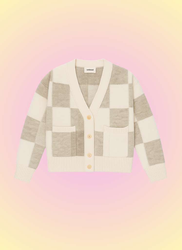 cozy knit girls cardigan with pockets