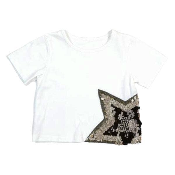 Doe A Dear Star Sequin Tee A7081202