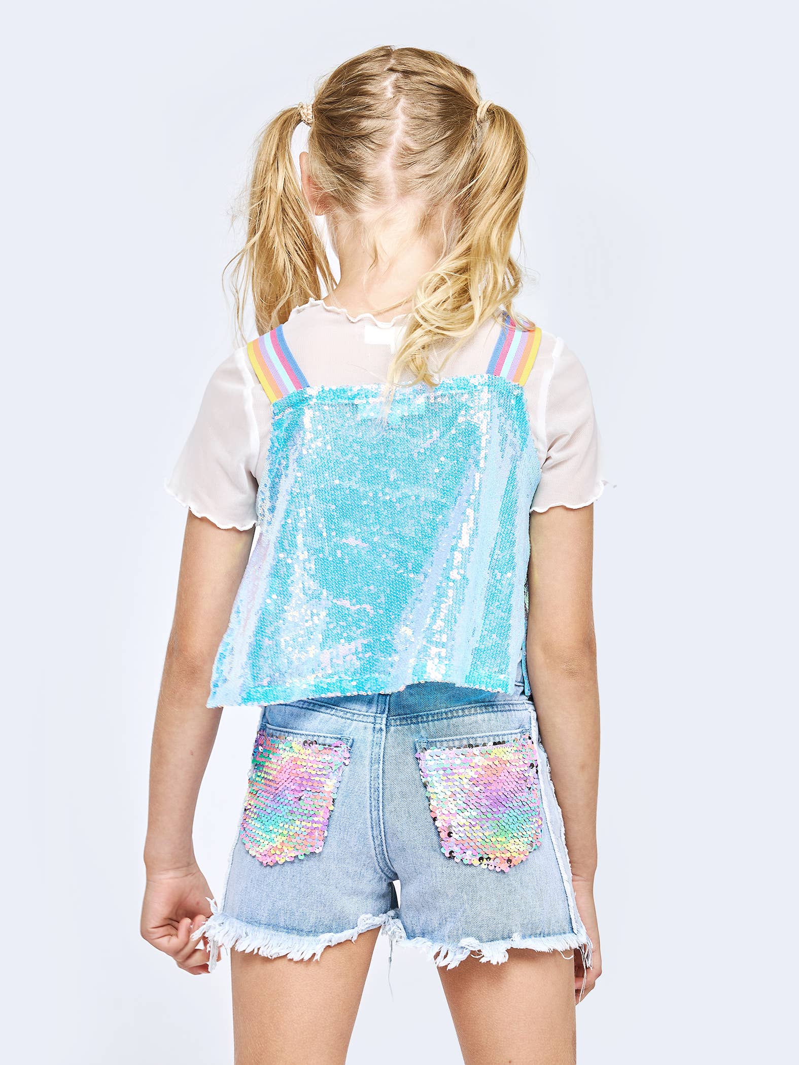 HB Denim Shorts w/Sequin