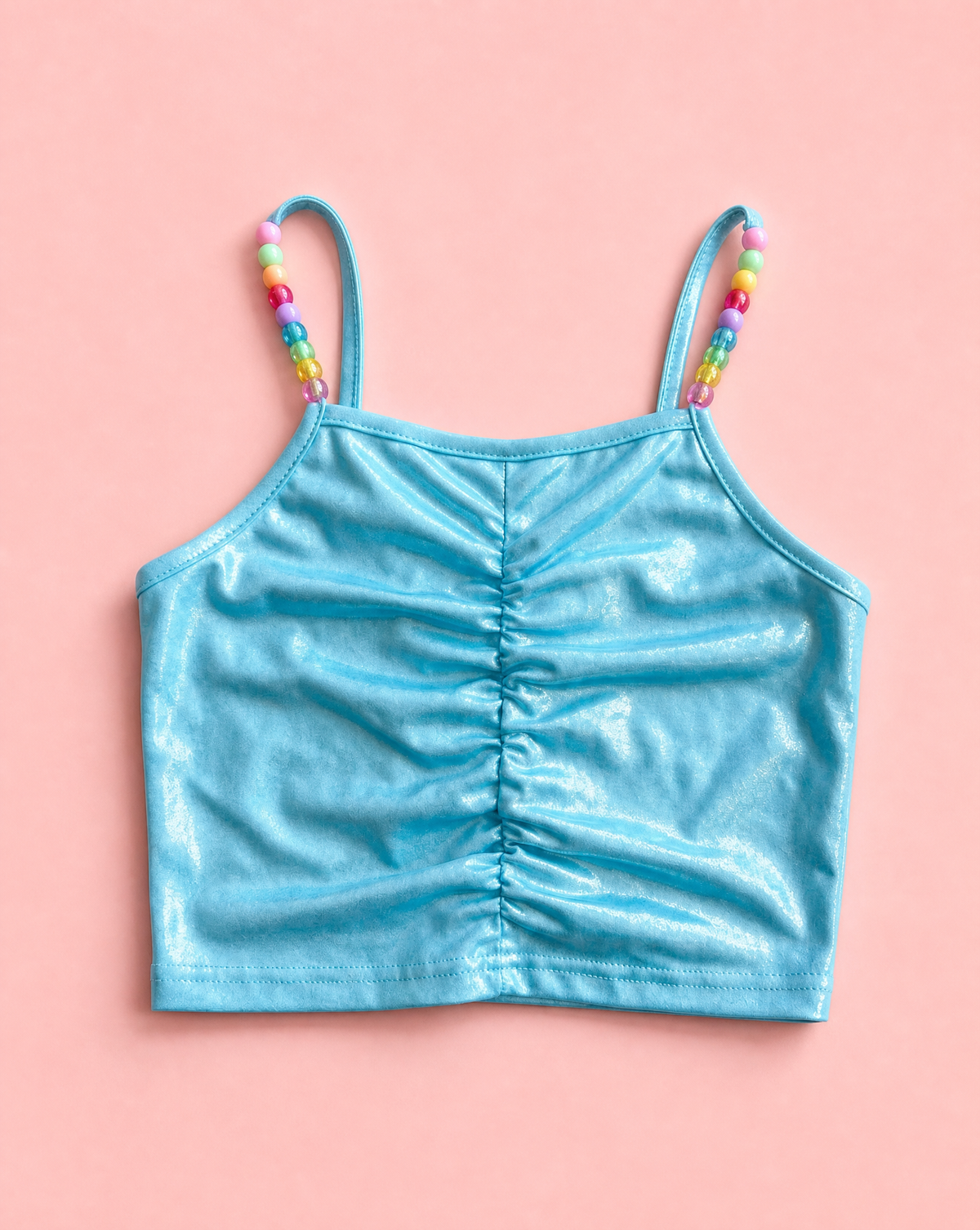Ellie and Mila Blue Metallic Skort Set