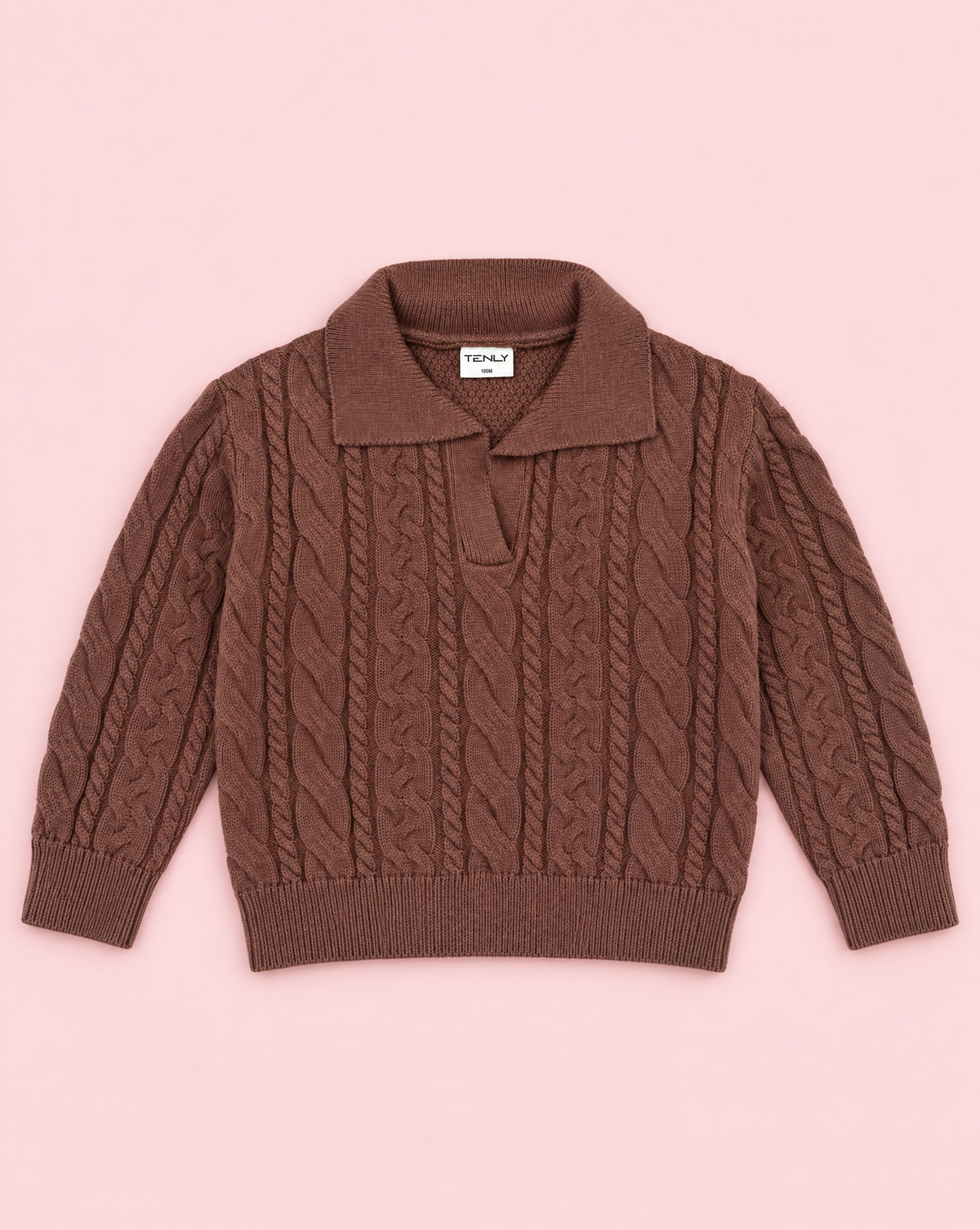 Girls Chocolate Cropped Sweater