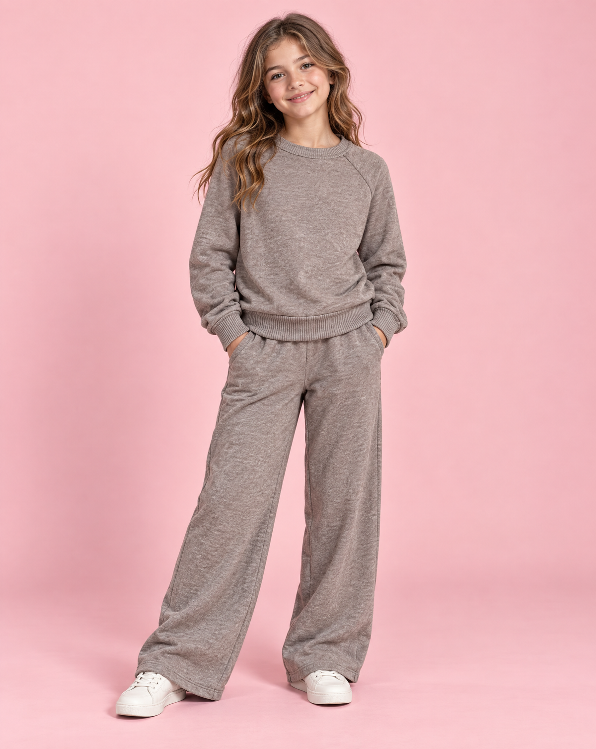 Girls Nutmeg Hacci Jersey Set