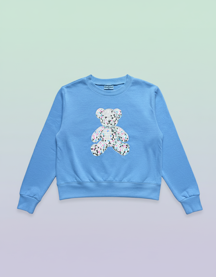 Firehouse Disco Bear Ice Blue Sweatshirt
