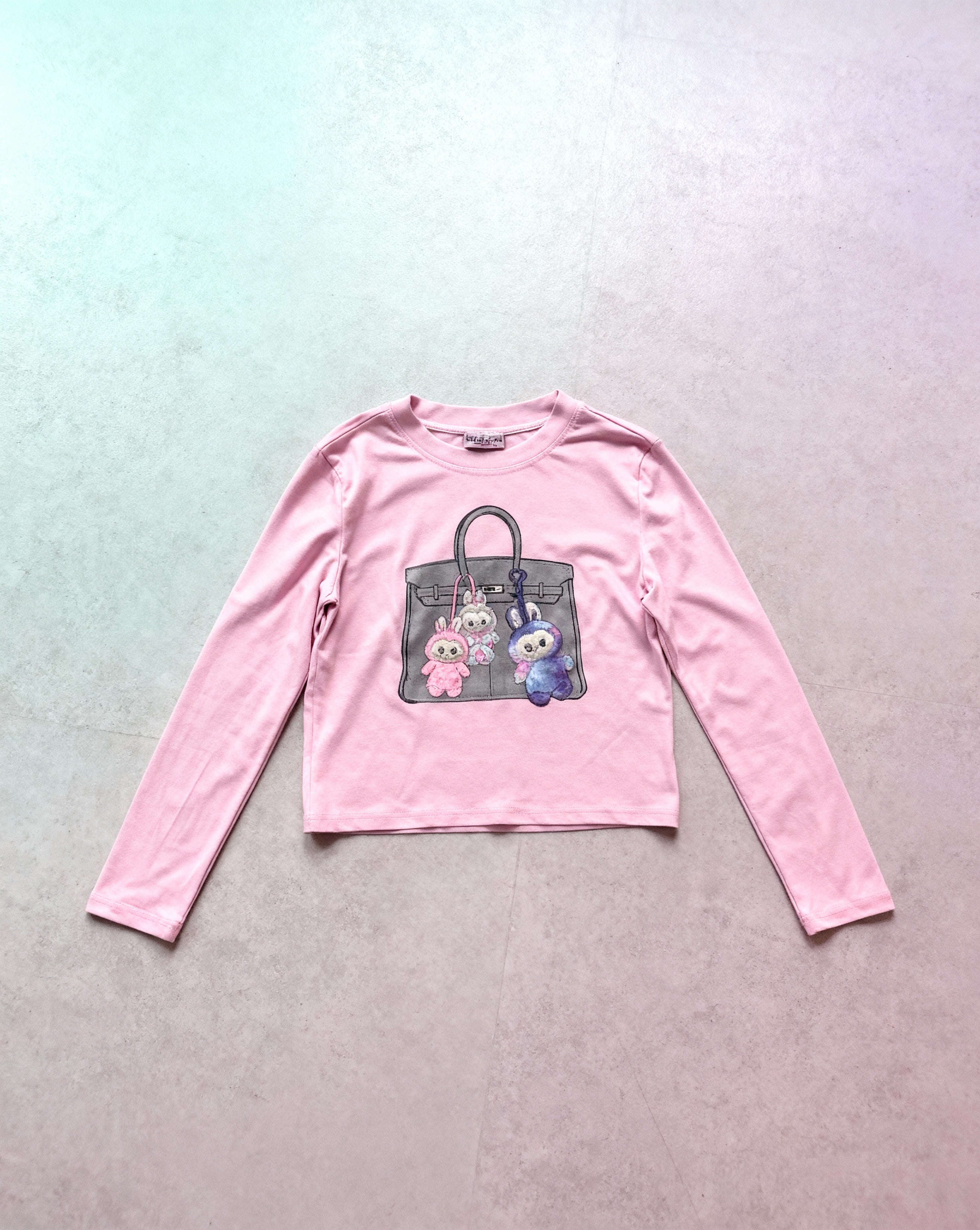 Firehouse Labubu Bag Charm Long Sleeve Ice Pink