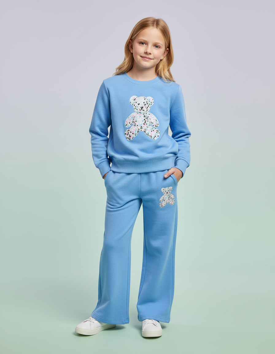 Firehouse Disco Bear Ice Blue Sweatshirt