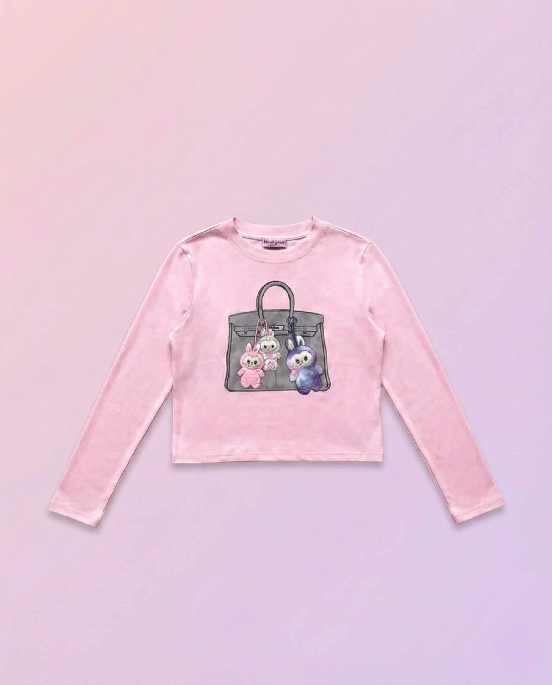 Firehouse Labubu Bag Charm Long Sleeve Ice Pink
