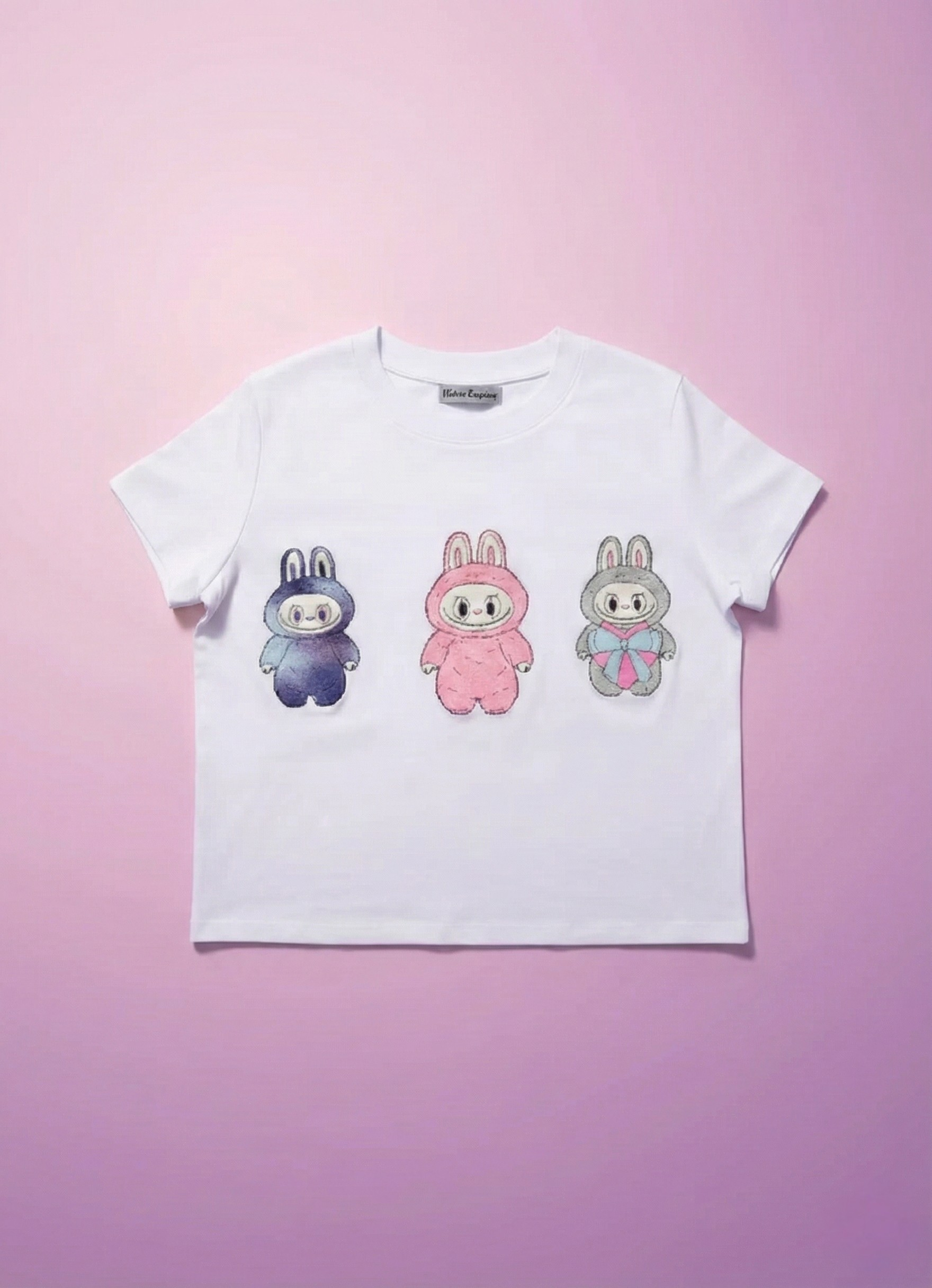 Firehouse Labubu Doll Trio Tee White