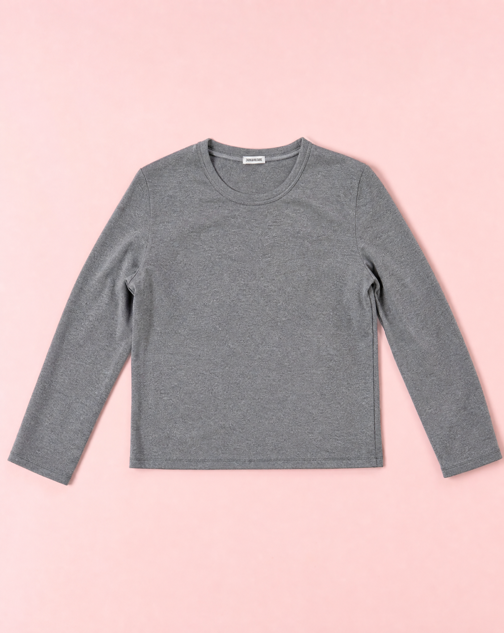 Girls Heather Grey Thermal Long Sleeve Tee
