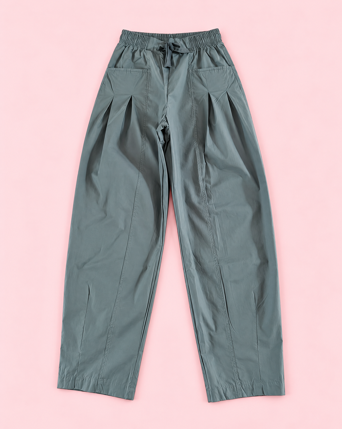 Girls Ice Blue Barrel Leg Trousers