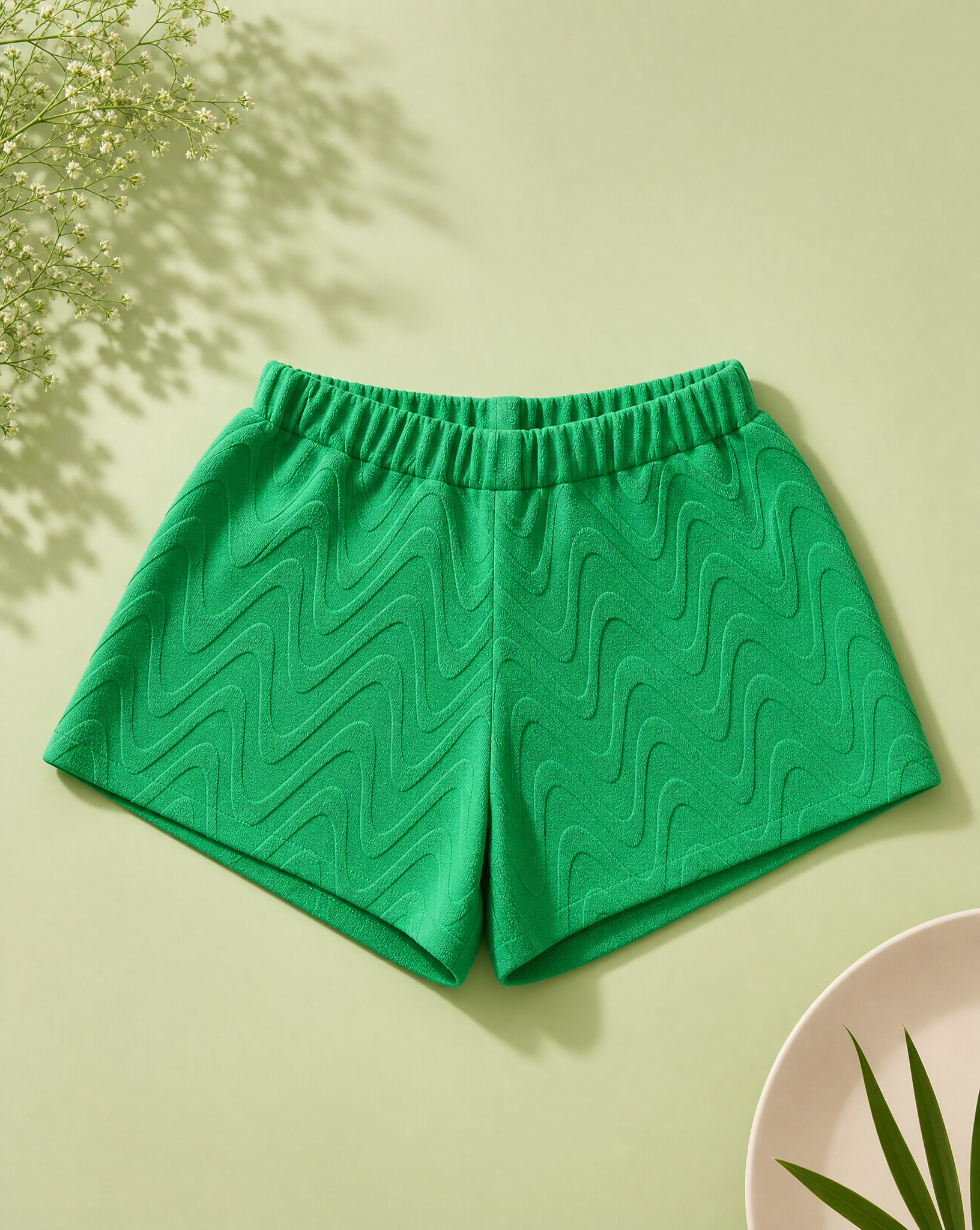 Green Terry Shorts