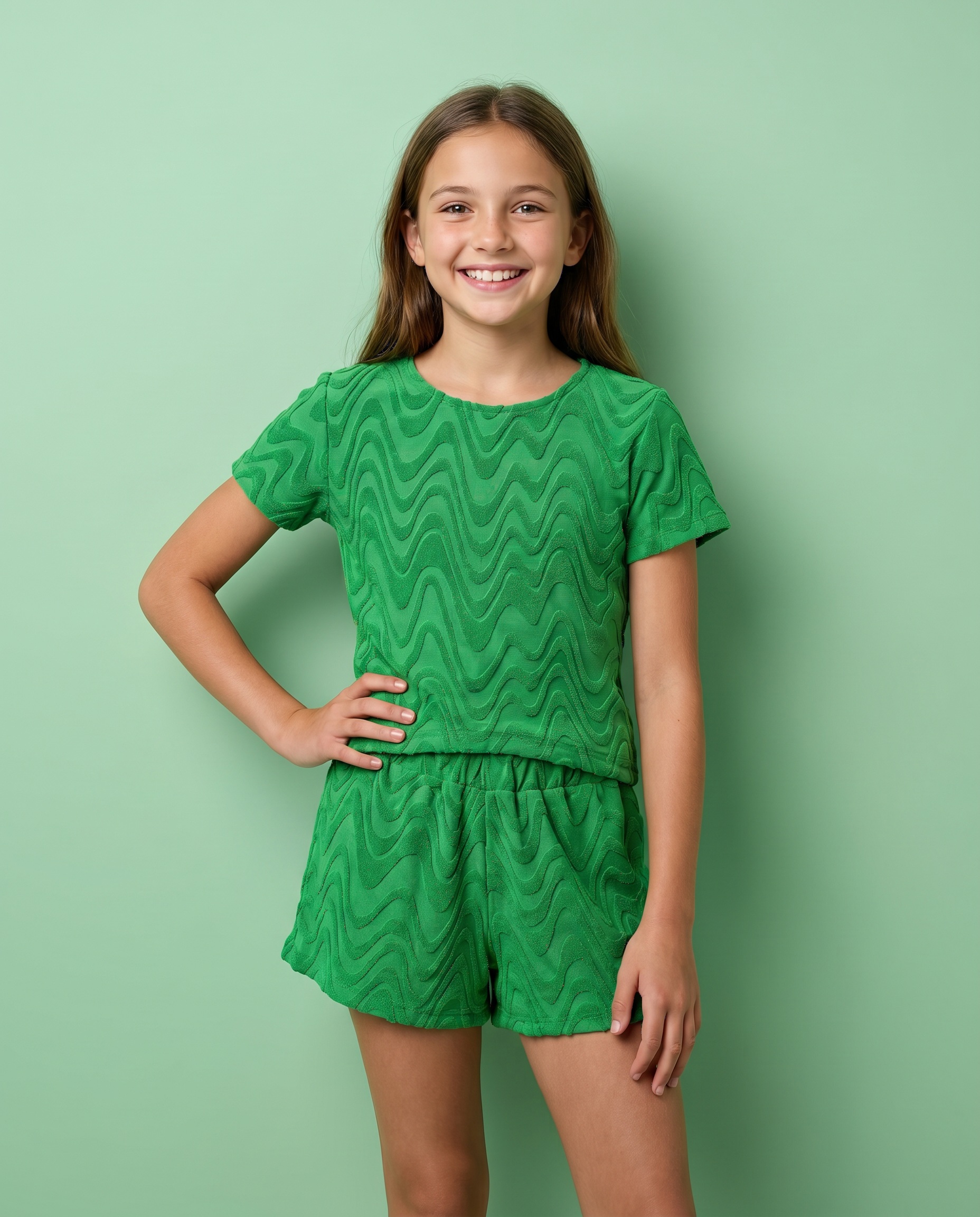 Green Terry Shorts