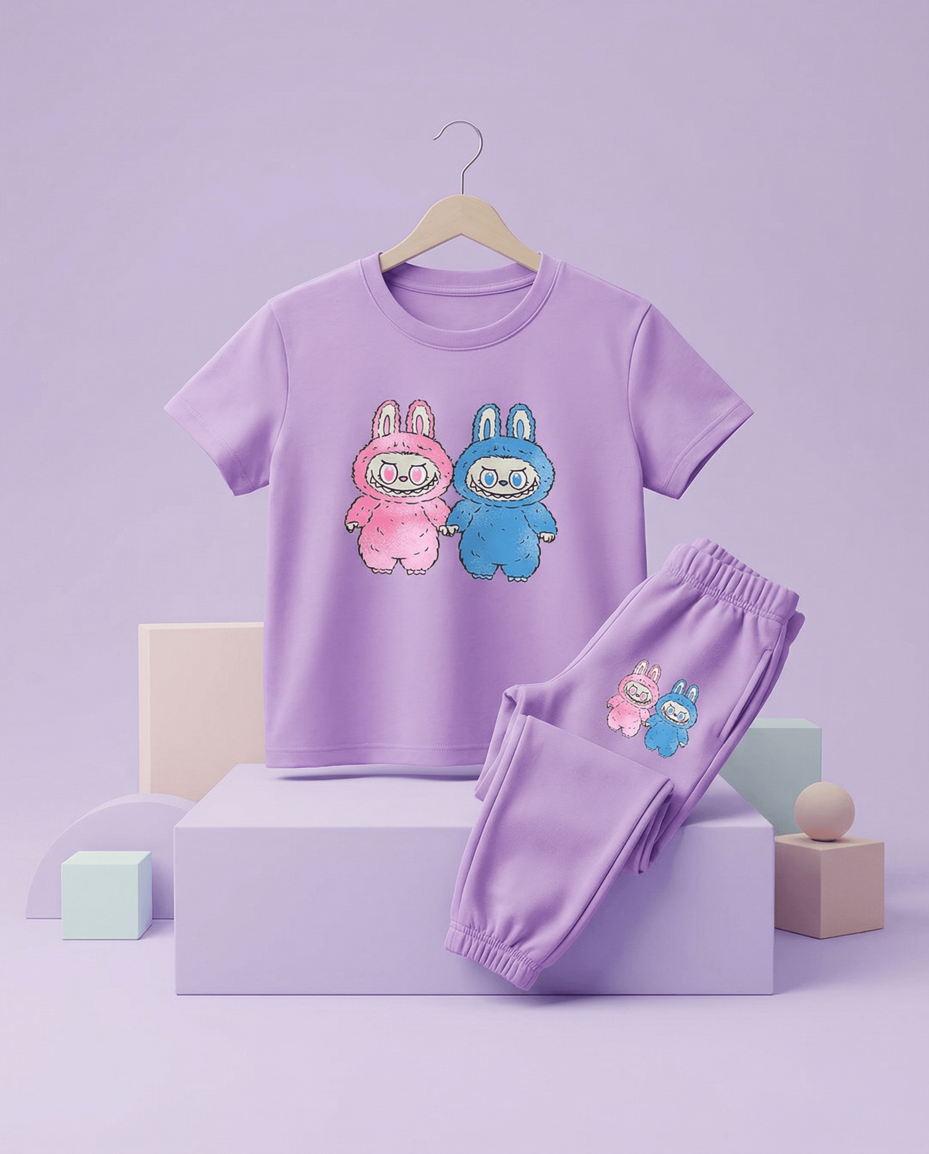 Labubu Sweatpants Grape - SoSo Dressed
