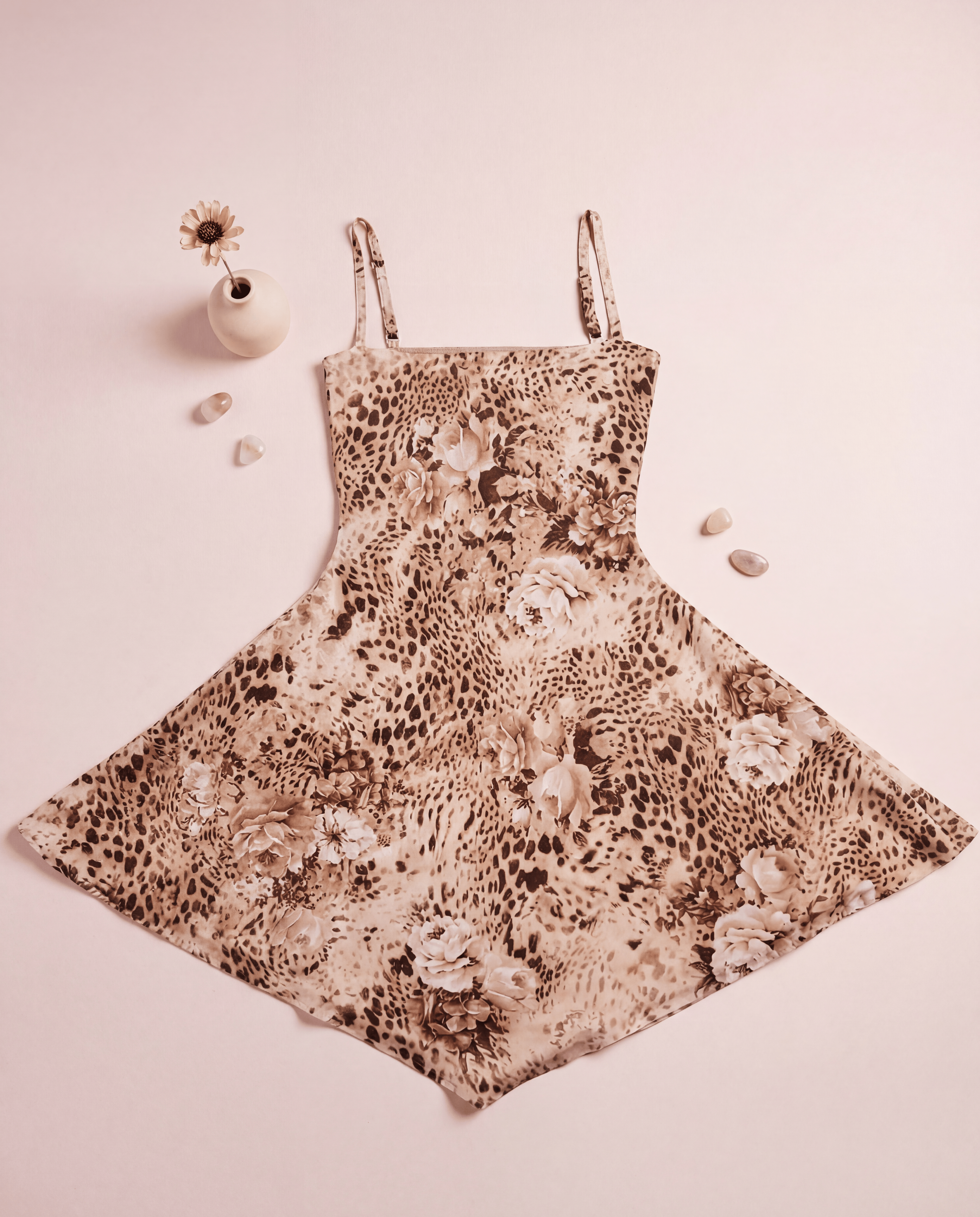 Leopard and Roses Tank Dress