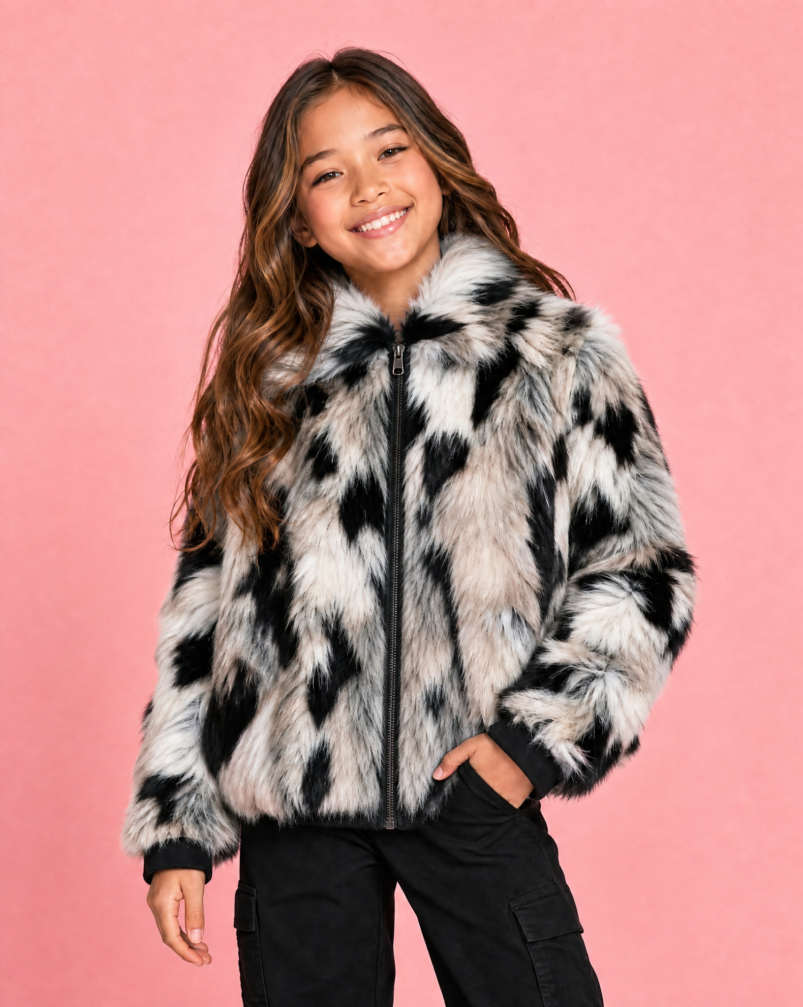 Girls Brown Lux Jacket