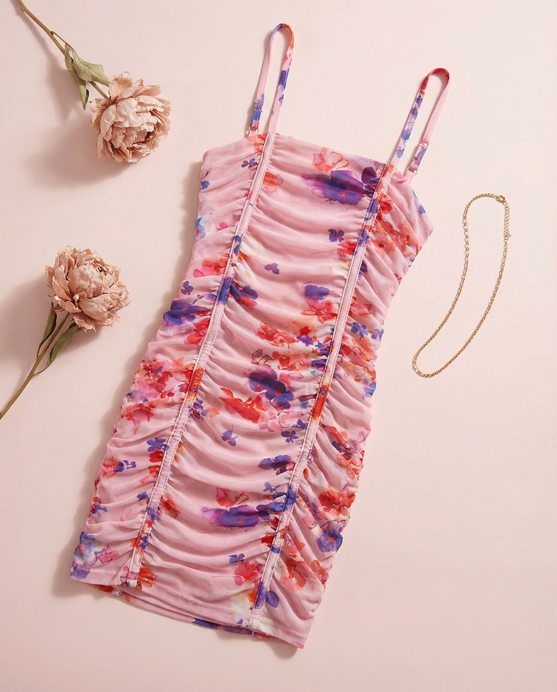 Mesh Dress Floral - SoSo Dressed