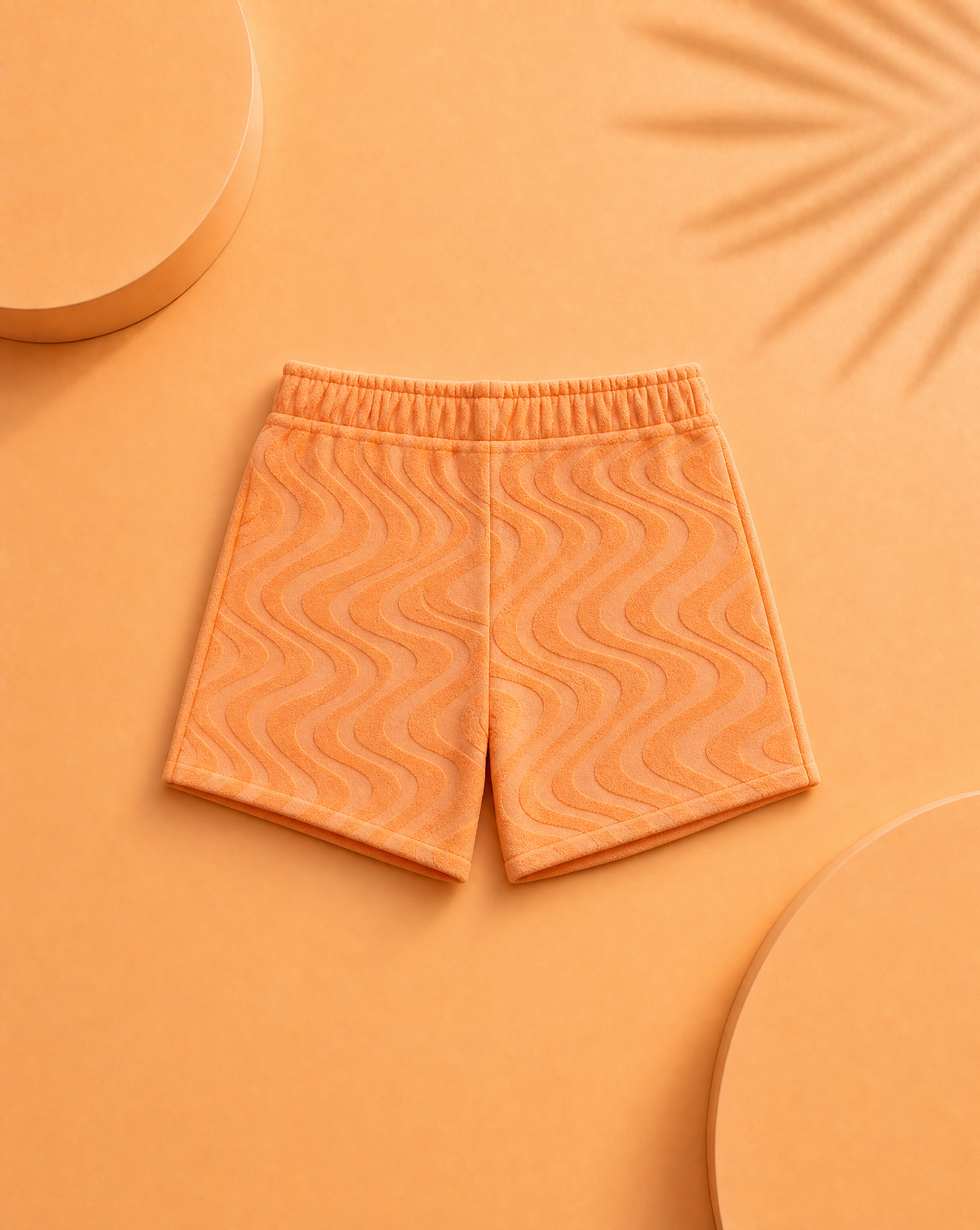 Orange Terry Shorts