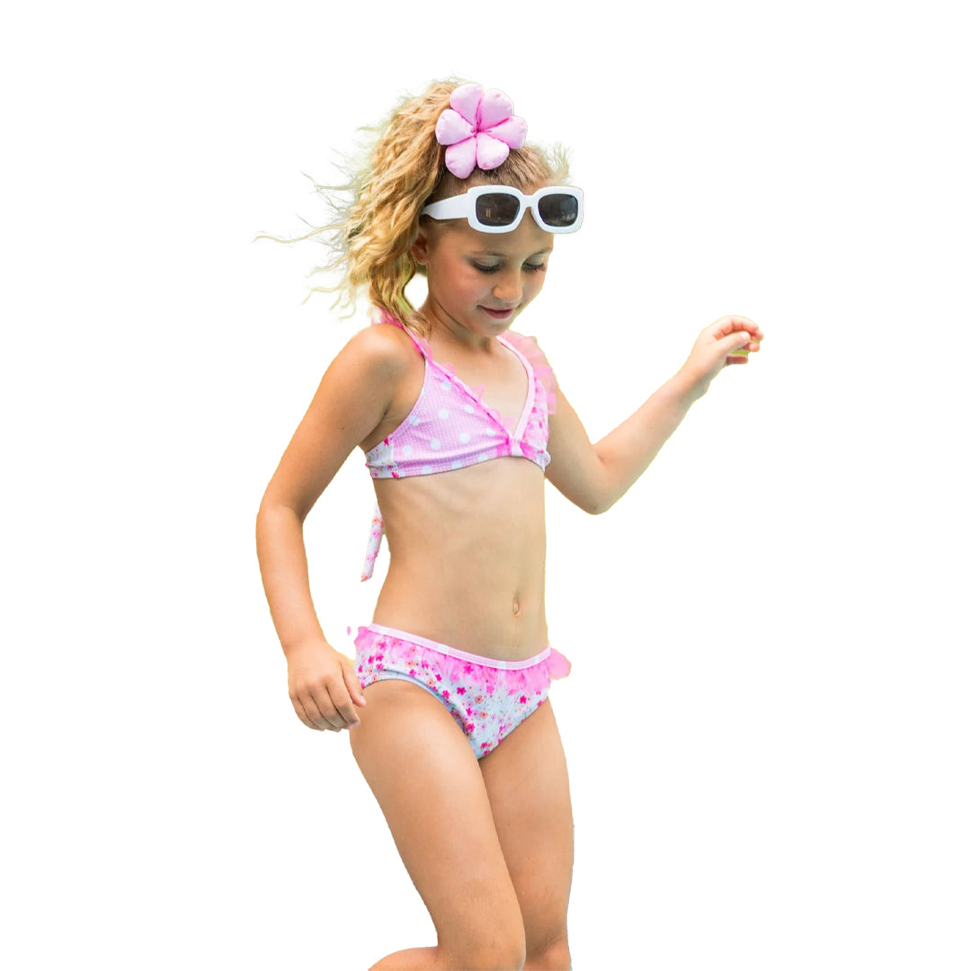 Limeapple Krista Ruffle Floral Bikini Swimswuit
