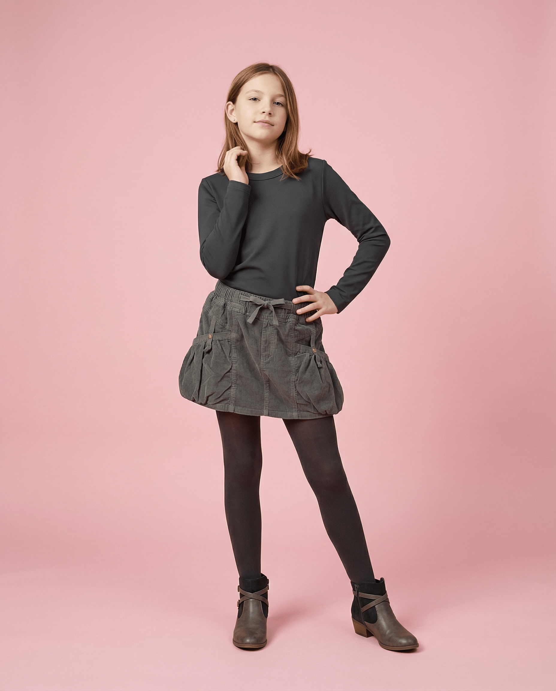 Corduroy Utility Skirt Dark Shadow