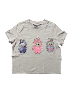 Firehouse Labubu Doll Trio Tee White