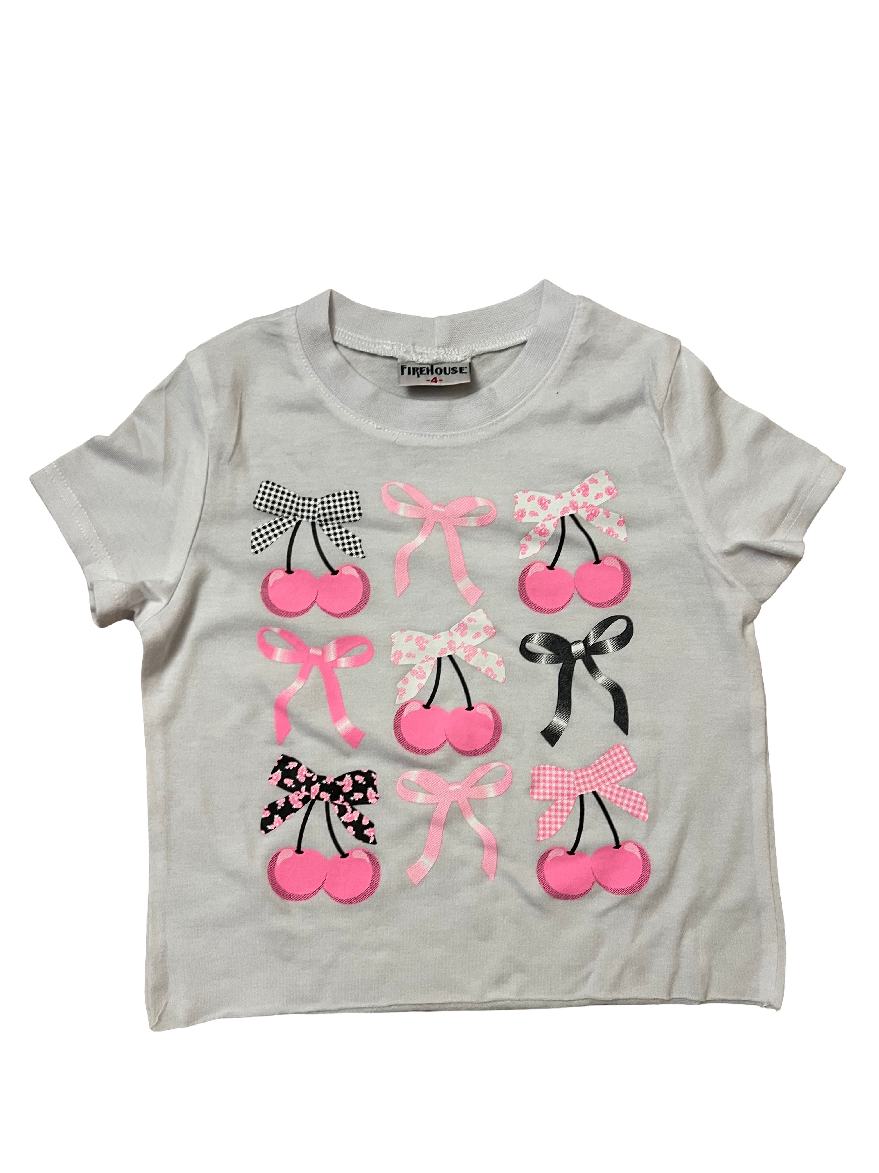 Firehouse Pink Cherries & Bows Tee
